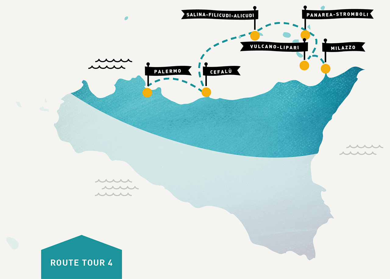 Route Tour 4 - Sicilia Settentrionale e Isole Eolie-Big
